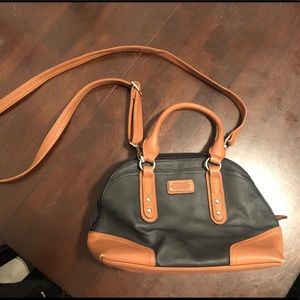 Black and Tan Crossbody Purse